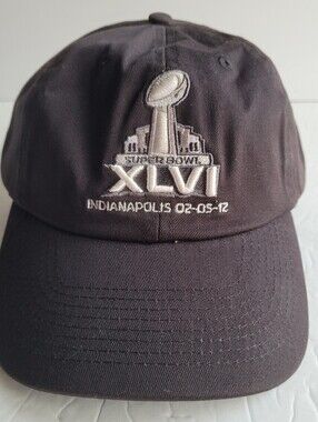 Super Bowl XLVI 46 Hat Ball Cap Indianapolis 2012 Giants Patriots NFL Football 